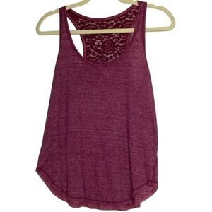Anthropologie E by Eloise Magenta Racerback Tank Top Lace‎ Thermal Stretchy M